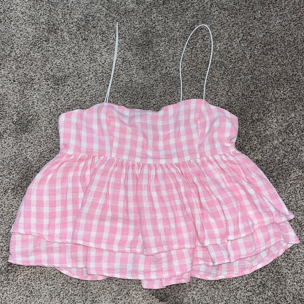 Urban Outfitters Pink Ruffle Top